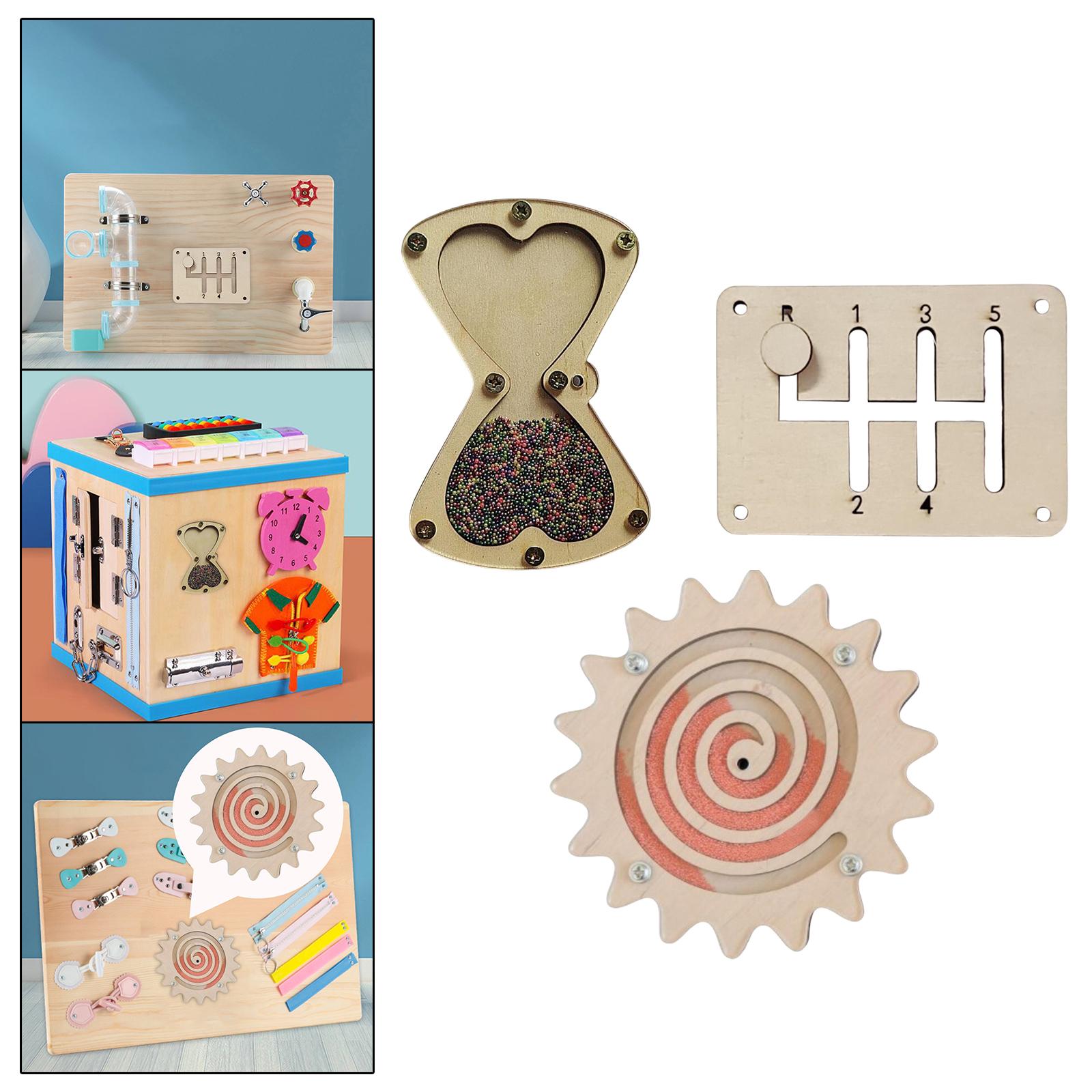 Montessori Wooden Busy Board Toddler - Montessori Busy Board Zubehör Holz-Sensorikbrett-Teile DIY-Set