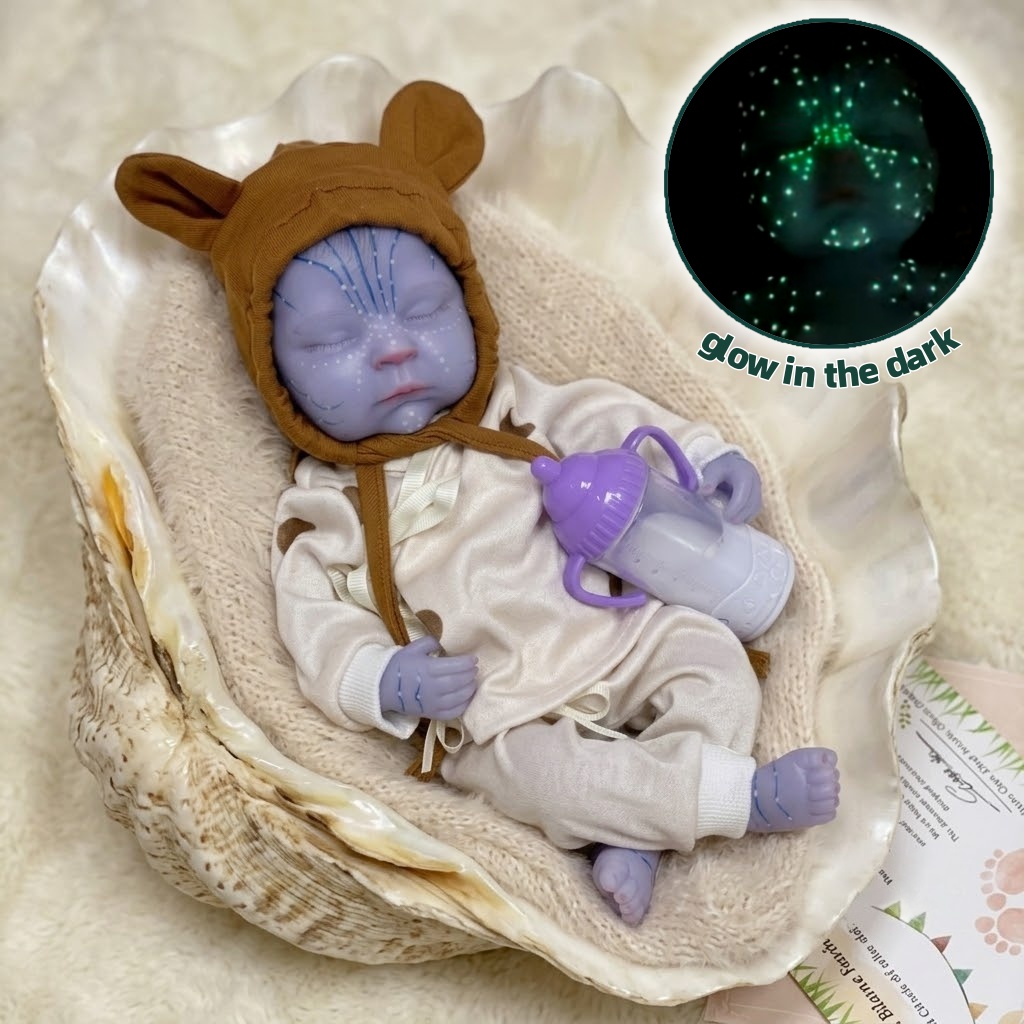 Reborn Baby Doll Silicone Realistic - 13 Zoll Leuchtende Reborn-Babypuppe, Ganzkörper aus