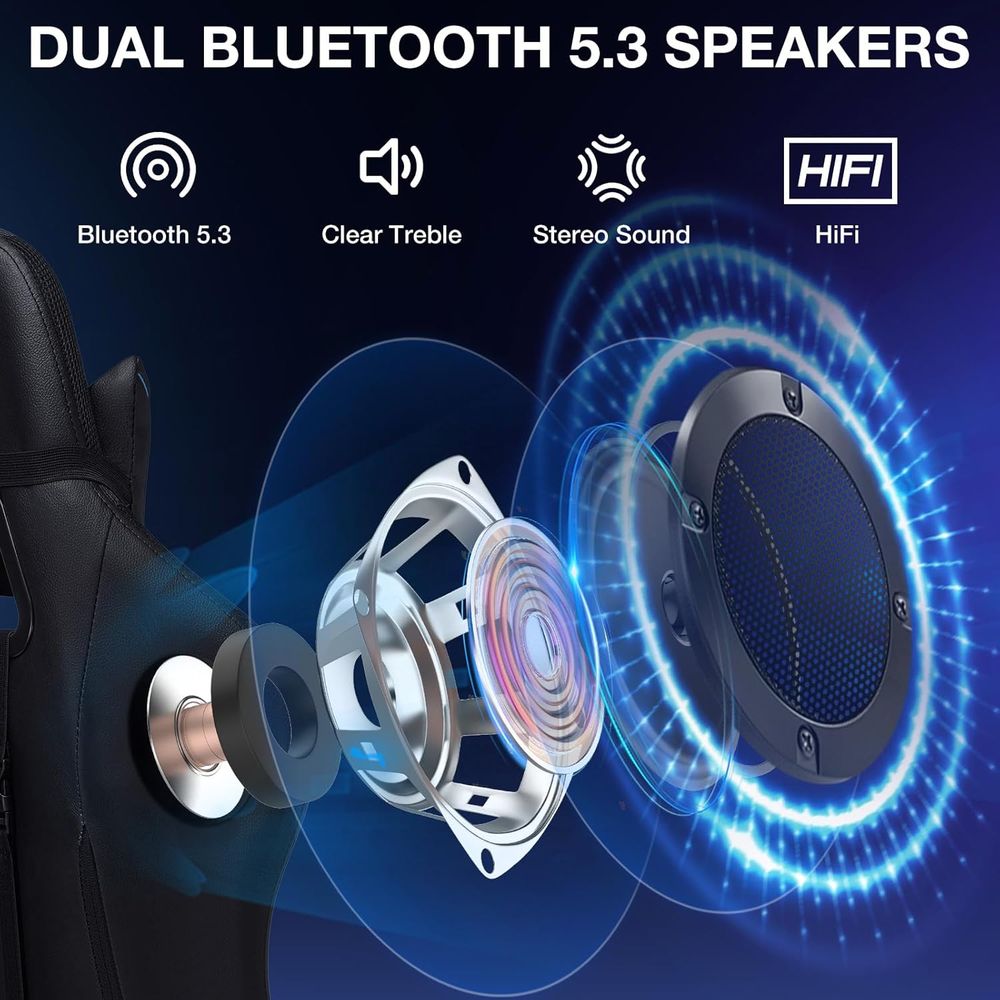 RGB-Gaming-Stuhl mit Bluetooth – Video Games Bewertung und Preis