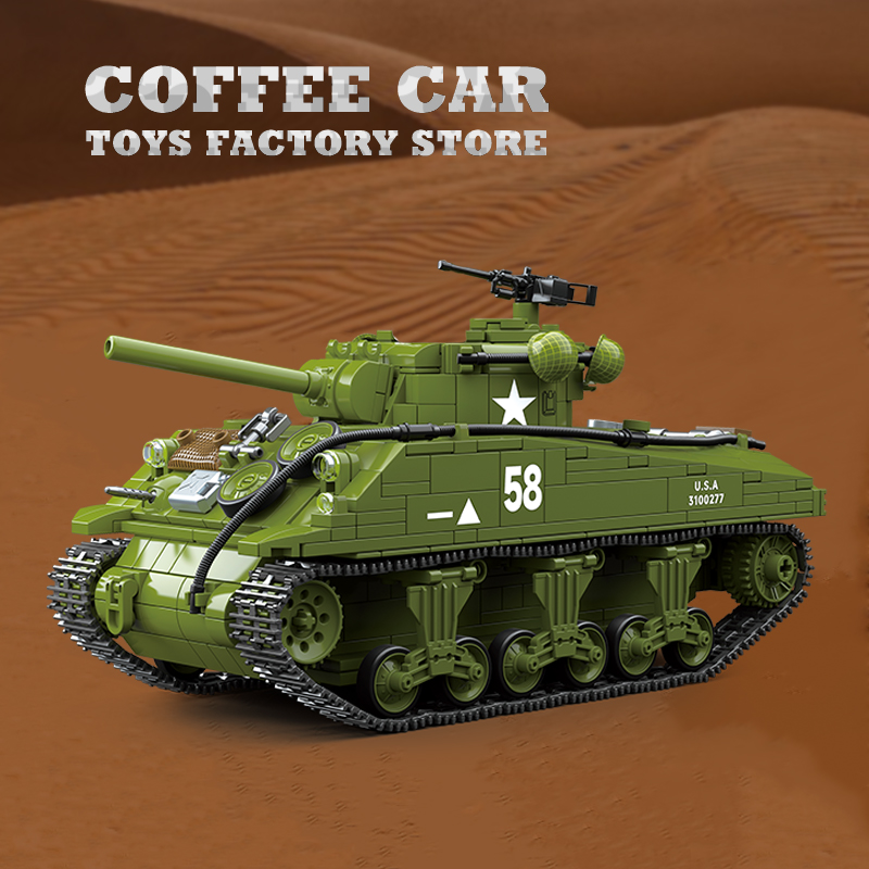 M4A3 Mittelschwerer Panzer Bau – Lego Compatible Military Tank Bewertung und Preis