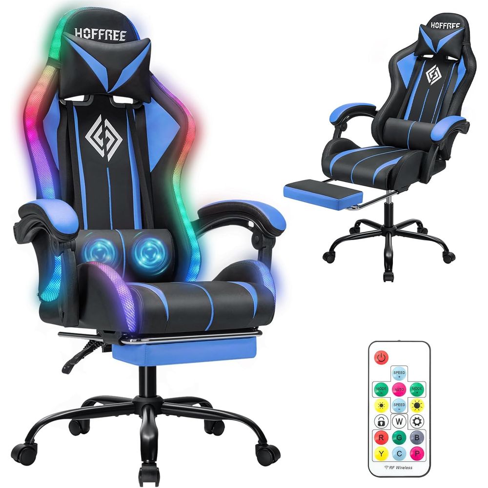 LED-Gaming-Stuhl mit Massage R – Video Games Bewertung und Preis